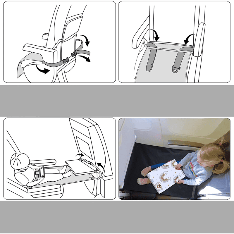 89x54cm) Kinder Flugzeugsitz Erweiterung Unterlage