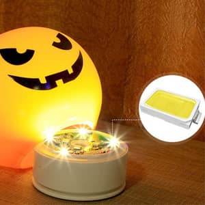 Halloween Kürbis LED Lichter Mit Timer & Fernbedienung – 2 Stück, Flackernd Wie Kerzen, Batteriebetrieben