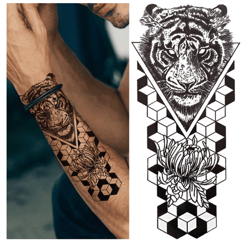 20x9cm) Fake Tätowierung Temporary Tattoo Style 3