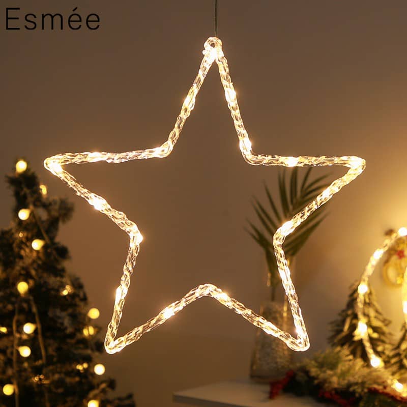 29x29cm) Weihnachts LED Stern Hängelampe Warmweiss