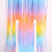 Bunte Lametta-Vorhänge - Regenbogen Partydeko Für Geburtstage & Fotos