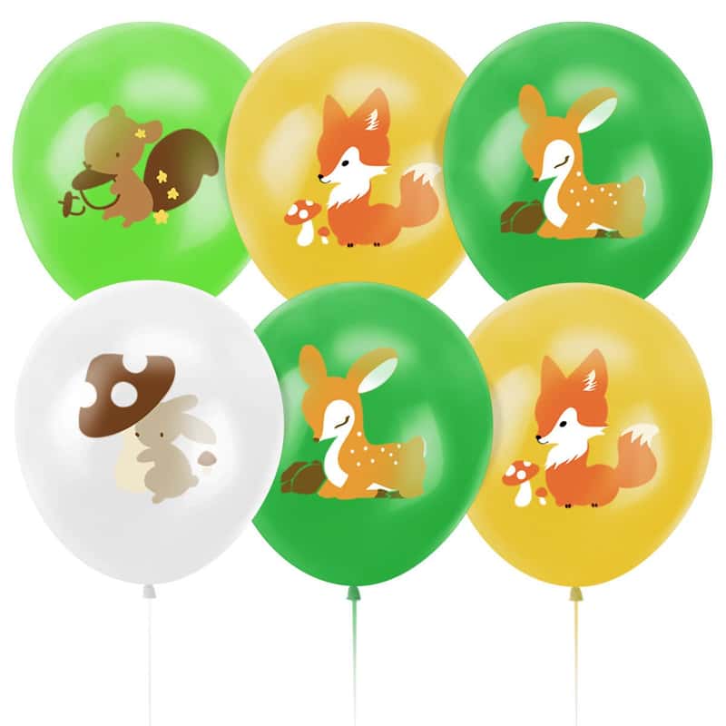 60-tlg. Set) Party Ballons Latex set - Safari Tiere