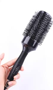 Runde Styling-Haarbürste Aus Holz – Lockenbürste Zum Föhnen, Glätten & Formen, Ca. 21 Cm | Für Feines Bis Dickes Haar