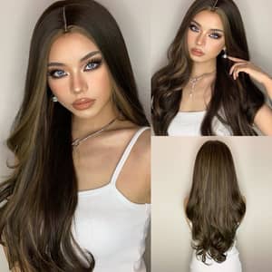 Wigbuy Lange Perücke Kupferbraun – Geschichtet, Synthetisch, Mit Verstellbarer Kappe, Für Damen