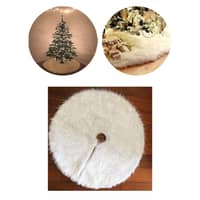 Ø75cm) Weihnachtsbaum Unterlage Plüsch Decke Weiss
