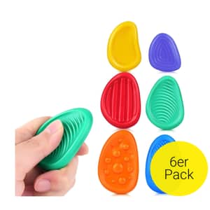 6 Stück Sensory Stones & Fidget Toys Set – Anti-Stress-Spielzeug Für Kinder & Erwachsene, Verschiedene Texturen