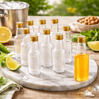10er Set 50ml Mini Shot Flasche Schnaps Fläschchen
