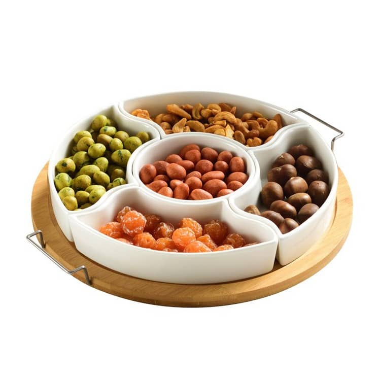 6-tlg. Set Keramik Servier Schalen Snack Schälchen