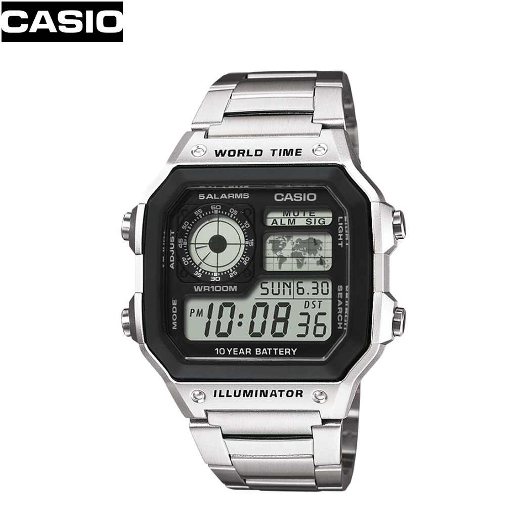 Casio Timeless Herren Armbanduhr Digital Silber