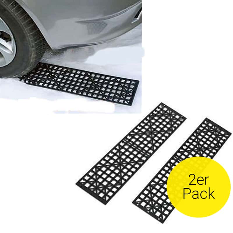 2er-Pack Reifen-Traktionsmatten mit Tasche Notfall-Traktionshilfe