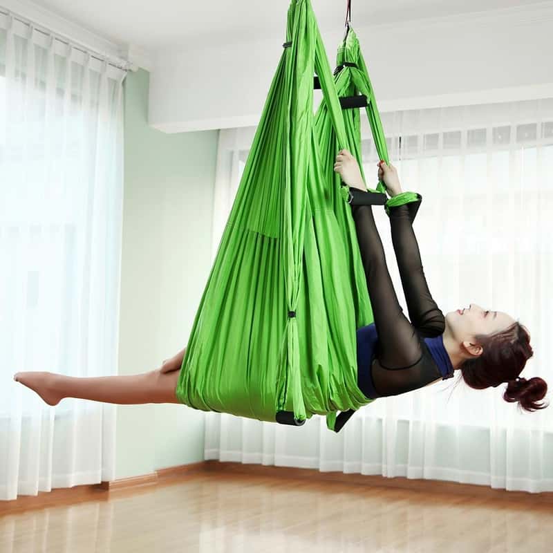Einheitsgröße Aerea Hängematte für Asana Yoga gelb FFITNESS Altalena Amaca Fitness Schaukel Swing Gravity Einheitsgröße Aerea Hängematte für Asana Yoga gelb FFITNESS Altalena Amaca Fitness Schaukel Swing Gravity