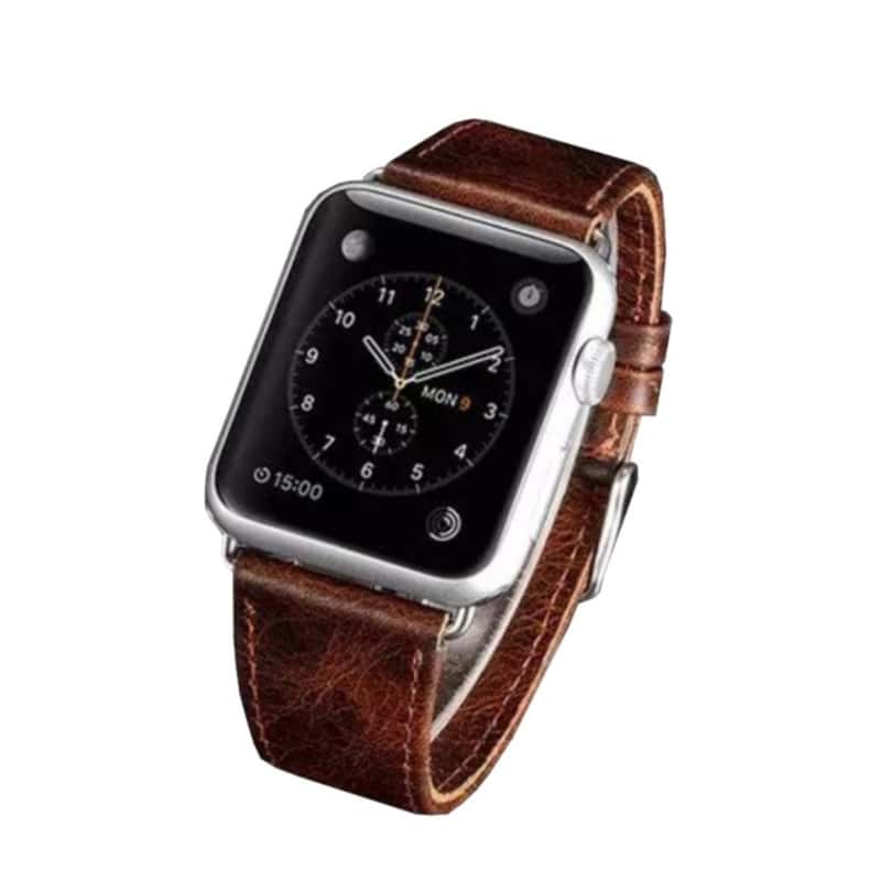 mm) (41/40/38 Apple Watch Armband Vintage Braun Leder