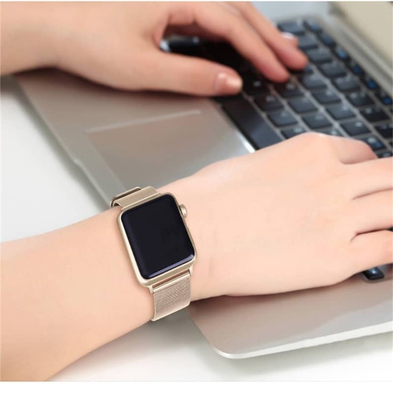 Apple Watch (45/44/42mm) Armband Dorn Champagner Gold