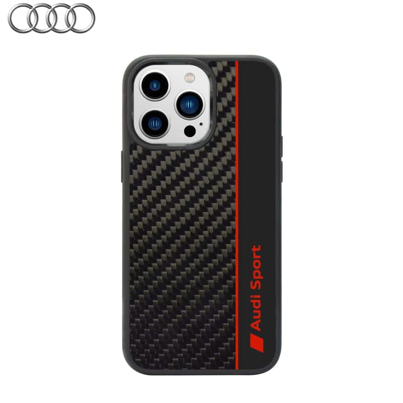 Audi iPhone 14 Pro Max Hülle Carbon Fiber