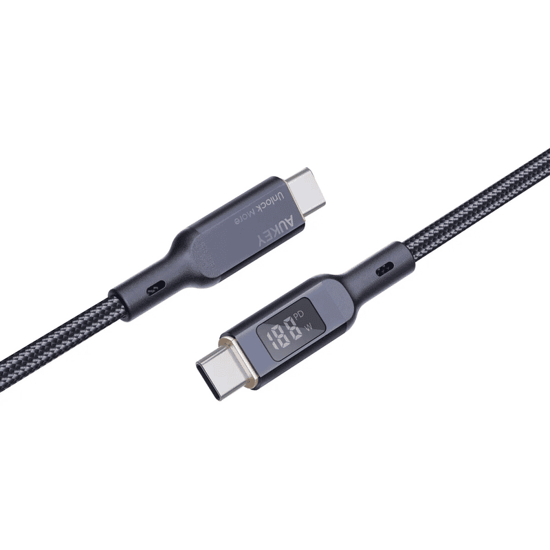 Aukey (1.8m) USB C Ladekabel Nylon Datenkabel Schwarz