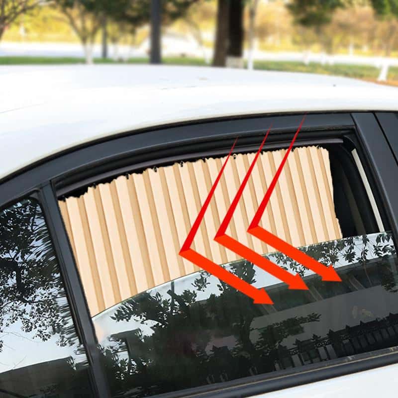 Shanrya Seiten-Auto-Fenster-Schirm, Anti-Ultraviolett-tragbarer,  Abnehmbarer Auto-Vorhang für Van für Auto(Rosa kariert) : : Auto &  Motorrad