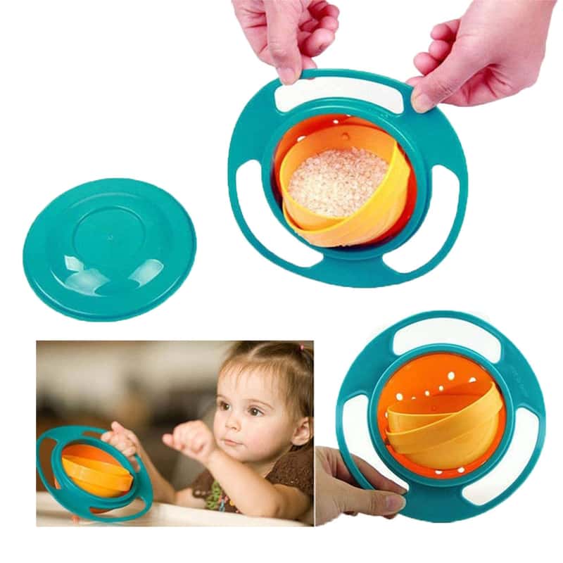 Gyro Bowl Kinder Babyteller 360° Rotation Toddler Kein Verschütten Schüssel Ksy 