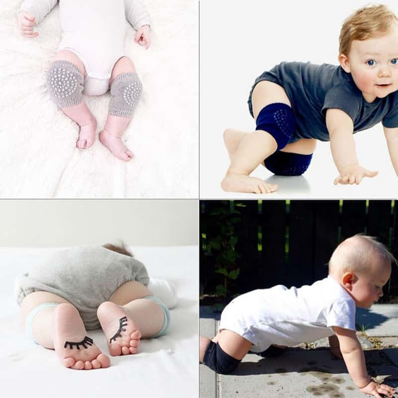 Baby Mädchen Knieschoner 0-2 Jahre Baby Knieschützer mit Gummipunkte anti-Rutsch 