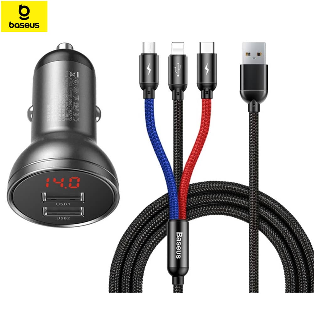 Chargeur Voiture MicroUSB Pour Nokia Lumia 930 Et 735 – Allume-cigare Avec Témoin Lumineux