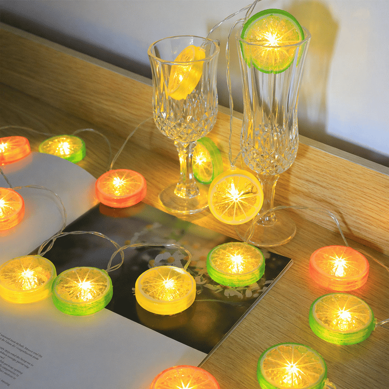 LED Sommer Deko USB Lichterkette Zitrus Beleuchtung