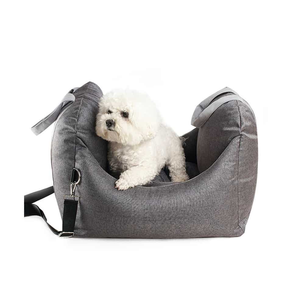 (52x52cm) Siège de voiture souple pour chien Siège portable pour animaux  Sac de transport Gris