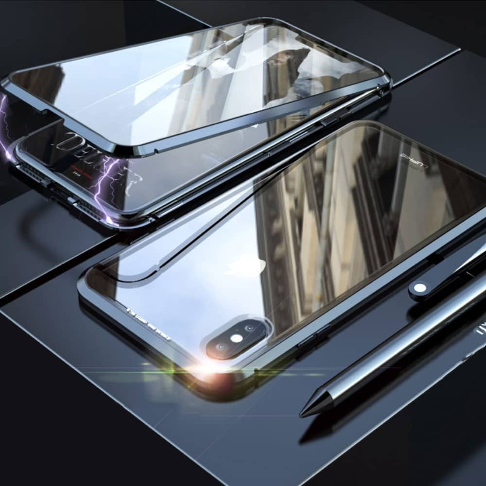 Coque Magnétique En Verre Et Métal Noir Pour IPhone X Et Xs - Neuf Sous Emballage