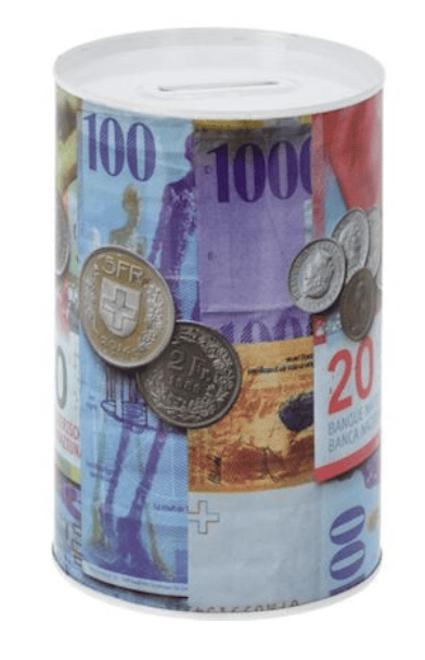Koopman Metall Spardose Home Accessoire CH Banknoten