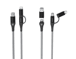 PowerJuice (3m) 3A 4in1 USB C / USB A auf USB C / Lightning Ladekabel