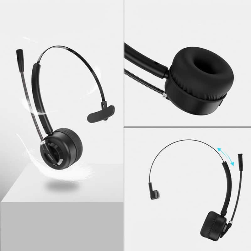 Bluetooth 5.0 Single On-Ear Kopfhörer + Dokingstation | On-Ear-Kopfhörer