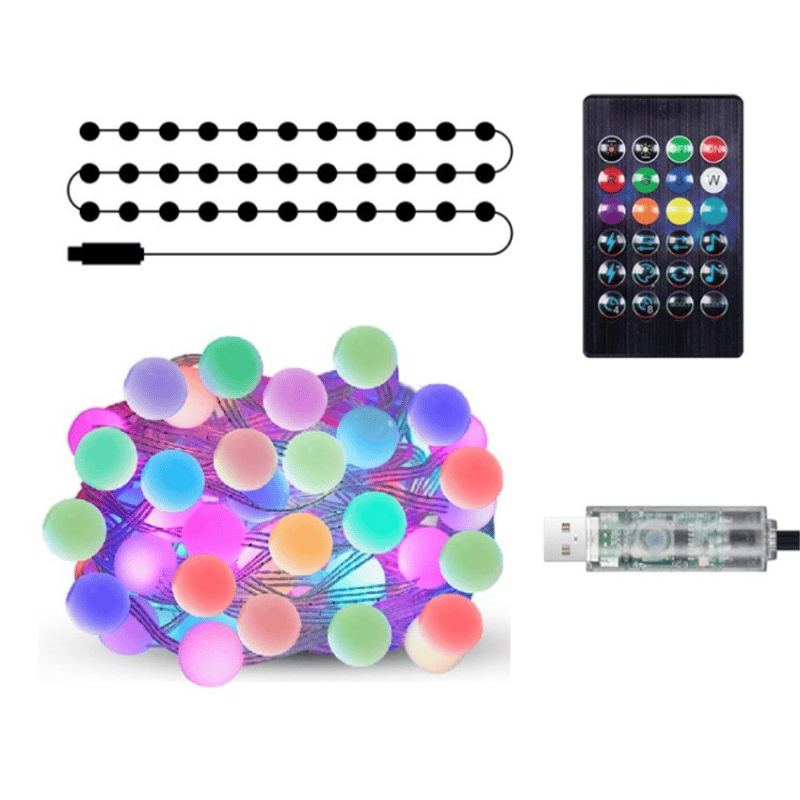 5m) 33 LED's Bluetooth USB Lichterkette iOS/Android