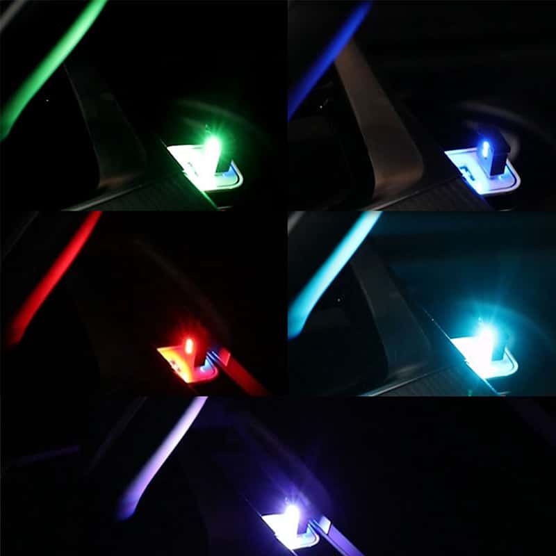 USB Adapter mit RGB LED Beleuchtung in Schwarz