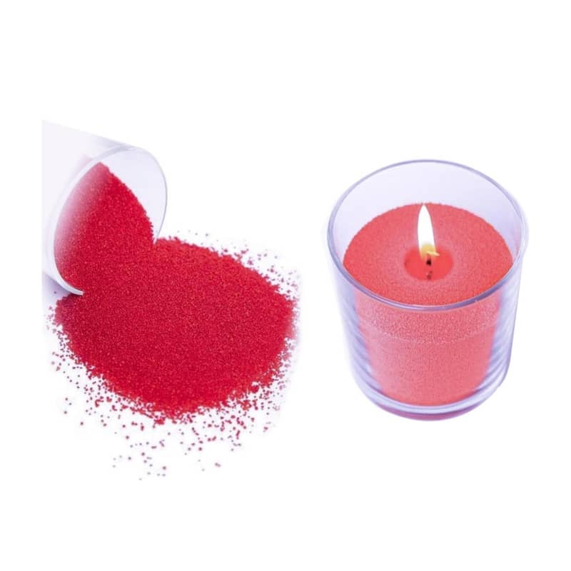 Kerzen Sand DIY Perlenkerze Wachs Granulat Rot