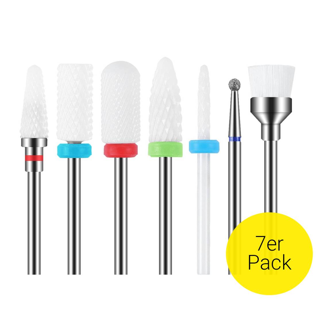 10-teiliges Keramik-Nagelfräser-Set – Für Acrylnägel, Maniküre, Profis & Anfänger