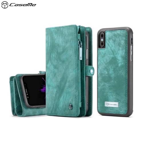Lederhülle Für IPhone X/XS – Wallet-Case Mit Kartenfach, Magnetverschluss & Ständer