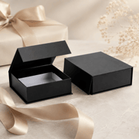 11x11cm) Geschenk Schachtel Box Verpackung Schwarz