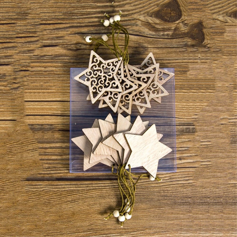 12er Set Christbaum Anhanger Weihnachtsbaum Stern