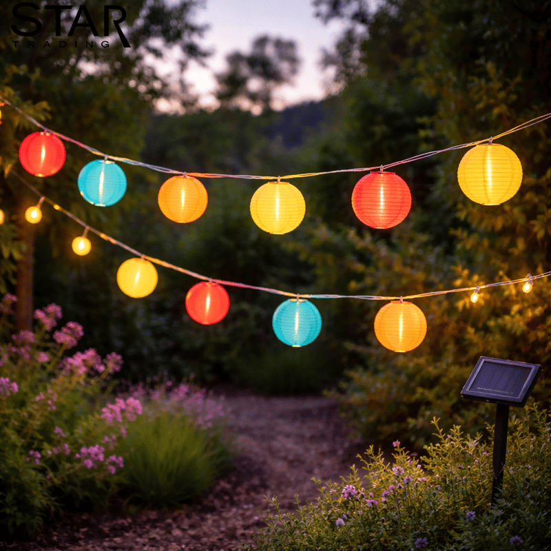 StarTrading 2.7m LED Solar Lichterkette Kaltweiss