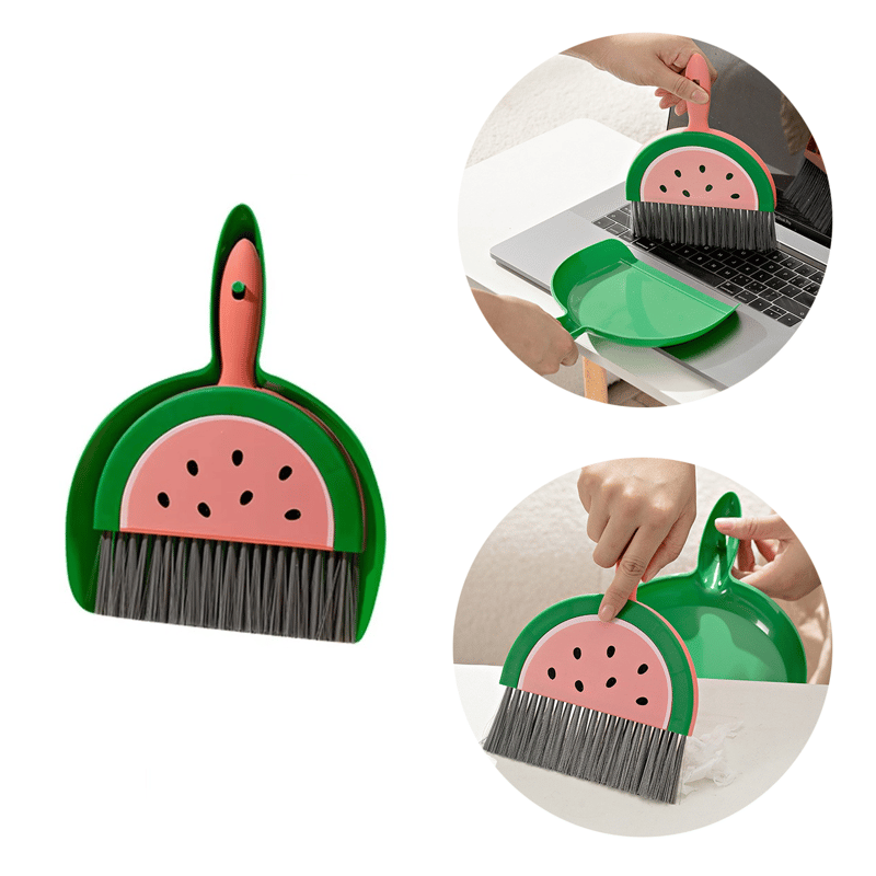 Mini Besen mit Kehrschaufel Haushalt Wassermelone