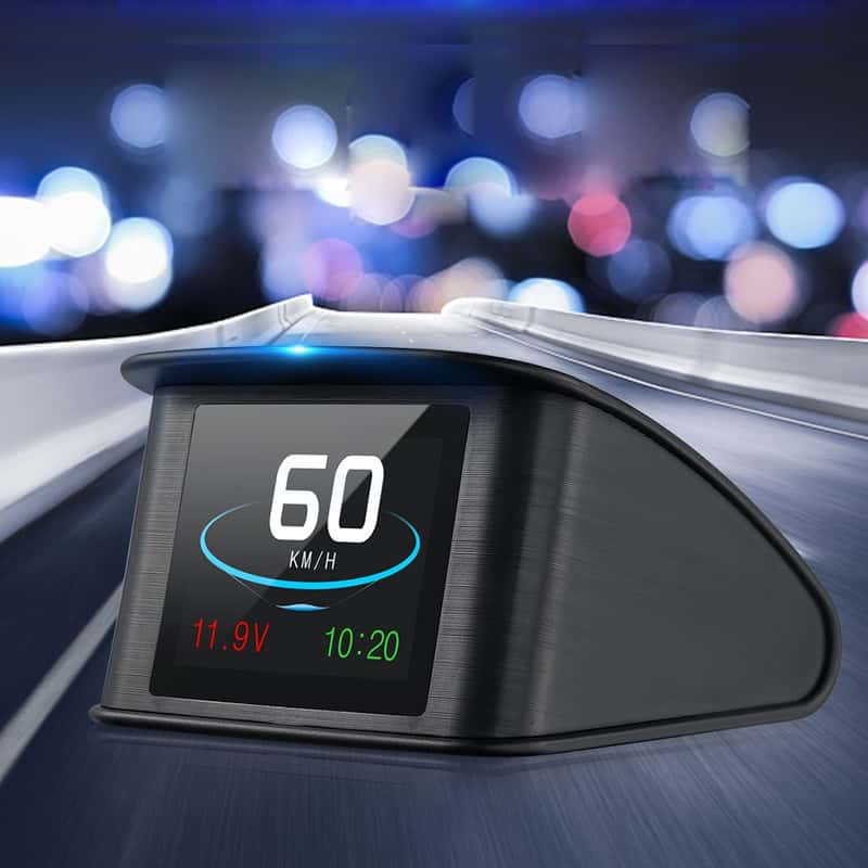 Digitale Auto Geschwindigkeitsanzeige KFZ GPS Tachometer mit LCD Display  für Zigarettenanzünder - Schwarz