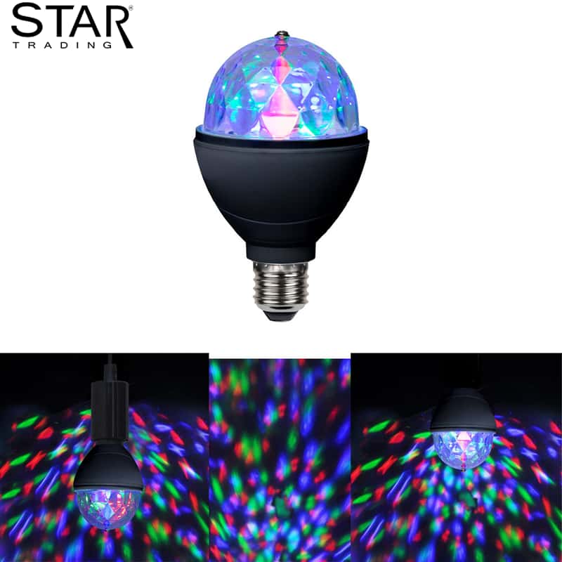 StarTrading (E27) 3W LED Discokugel Glühbirne Bunt