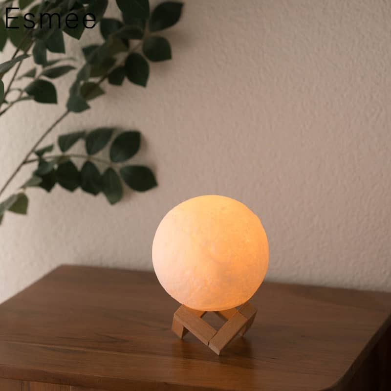 Esmée Ø12cm 3D LED Mond Lampe Nachtlicht Deko Beleuchtung