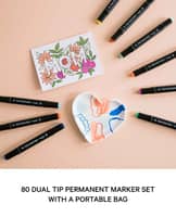Halobios Dual Brush Pen Set, Filzstifte 120 Farben Pinselstifte Marker
