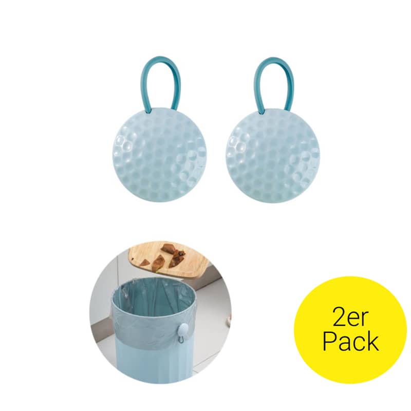 2er Set) Ø4cm Magnetischer Müllbeutel Halter Blau