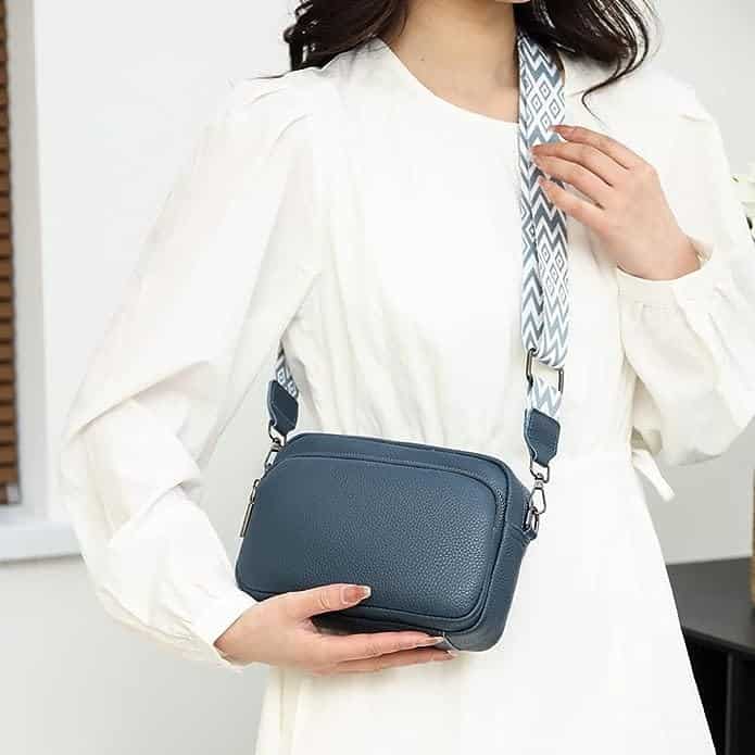 21x15cm) Echtleder Schultertasche Crossbody Bag