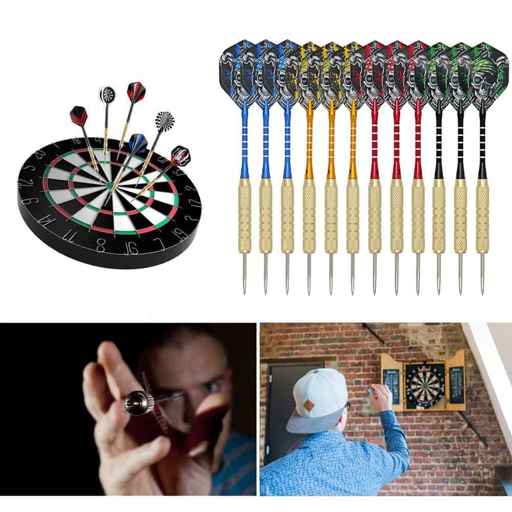 9-teiliges Dartpfeil Set Mit Metallspitzen - 3 Farben Für Kinder Und Erwachsene