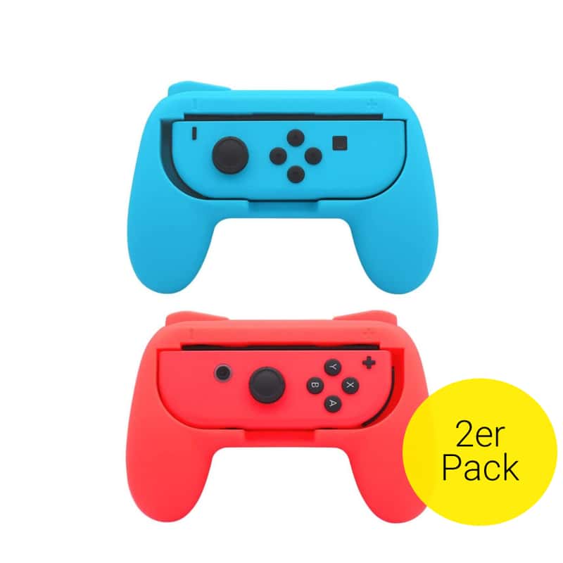 Nintendo Switch Joy Con Controller Griff Blau / Rot