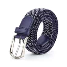 3er Set Gewebte Elastische Gürtel - Lochfreie Gürtel Schwarz, Dunkelblau, Beige