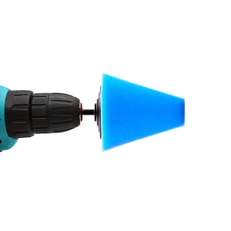 Auto Polierpad Schwamm Aufsatz für Akkuschrauber Blau