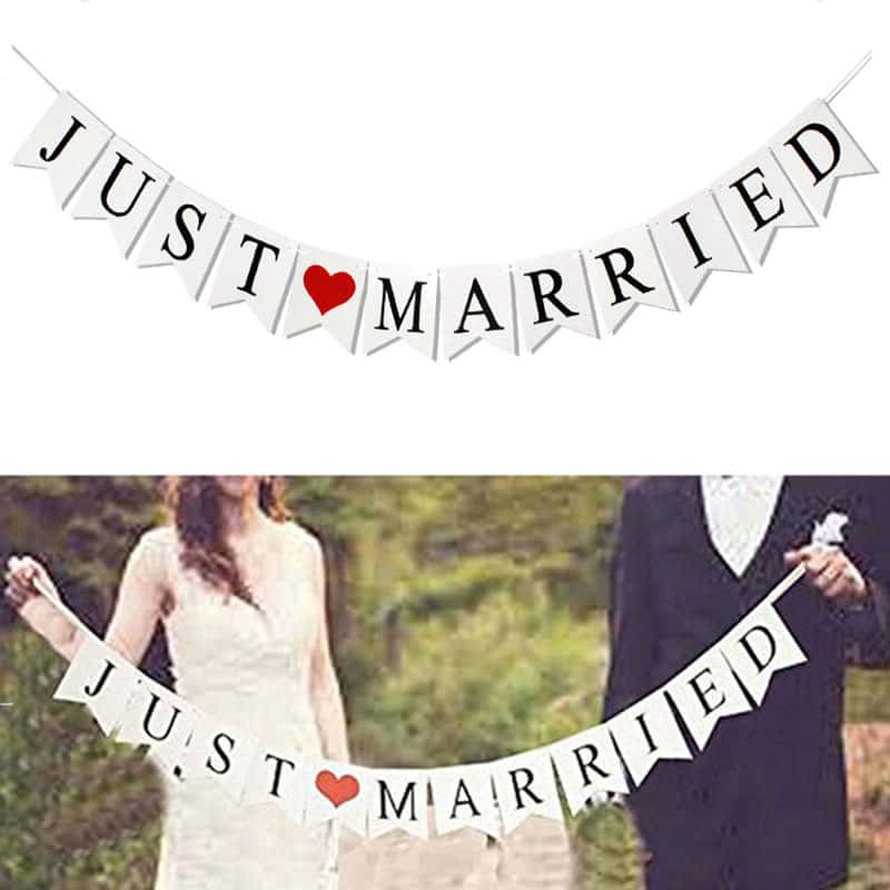 Just Married Deko in Dekorationen für Hochzeiten online kaufen