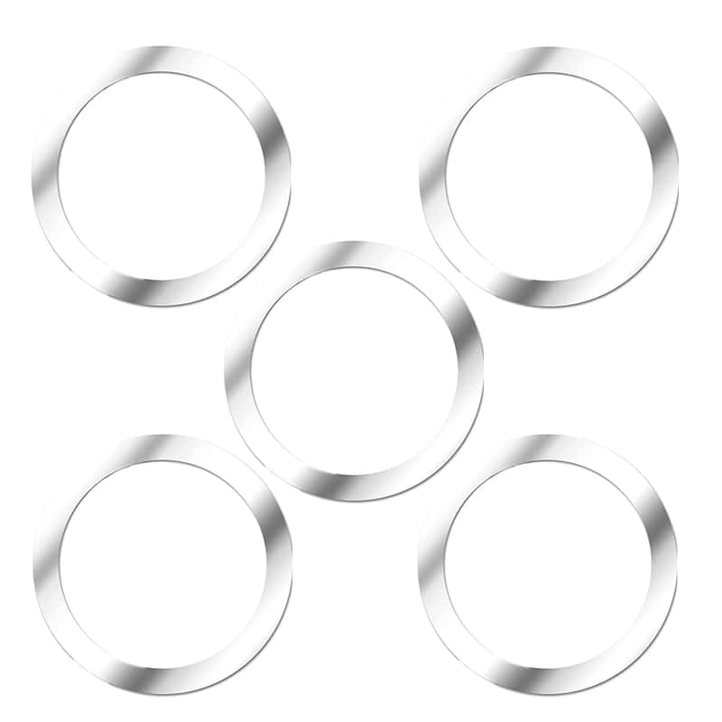 5er Set) Magnetischer Metall MagSafe Sticker Silber